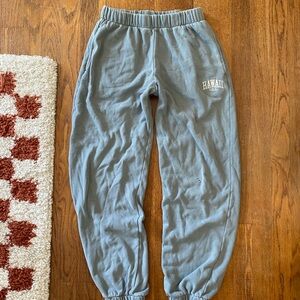 Brandy Melville/John Galt Washed Blue Cinched Sweatpants